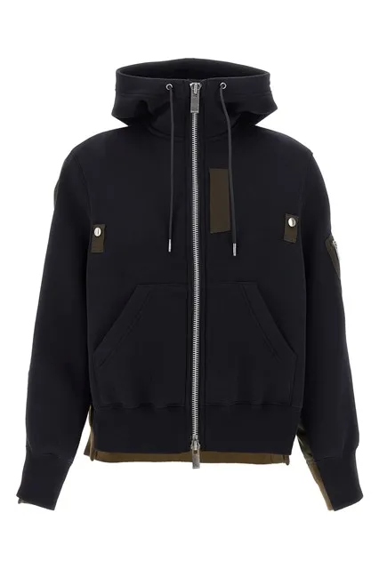 Sponge and nylon hoodie - Multicolor