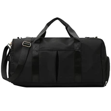 Sport Duffel Bag Waterproof Dry Wet Separated Gym Bag, 35L Weekend Handbag with Shoes Compartment for Travel Swimming Yoga Hiking Camping, Black