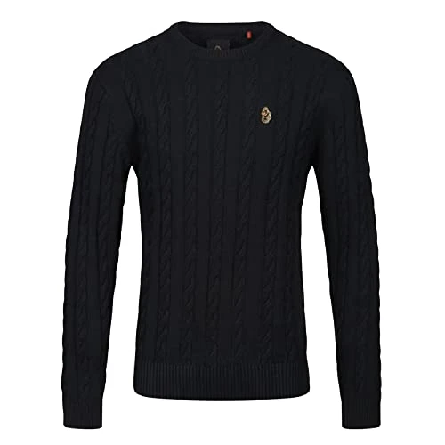 Sport Mens Cable Jumper Black L