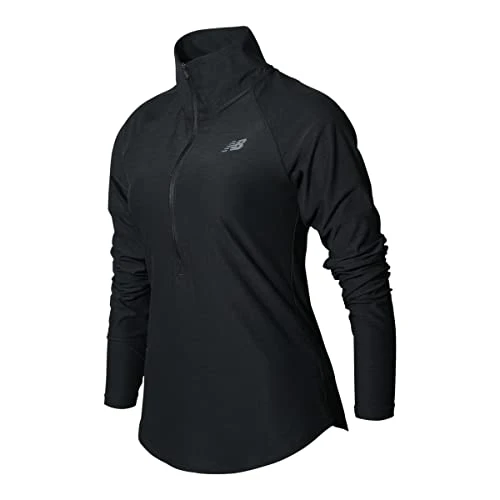 Sport Spacedye Half Zip, Women, Black, XS