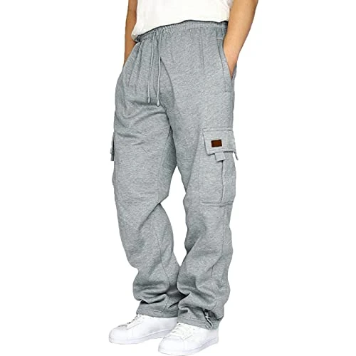 Sports Trousers Men's Stretch Jogging Bottoms for Men Breathable Sweatpants Straight Cut Casual Trou