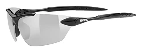 Sportstyle 203 - Sports Sunglasses for Men and Women - Mirrored Lenses - Comfortable & Non-Slip - Black/Silver - One Size