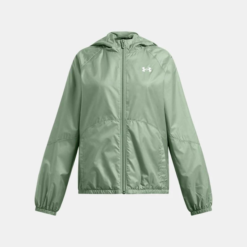 SportStyle Girls Windbreaker Silica Green / White YLG (59 in)