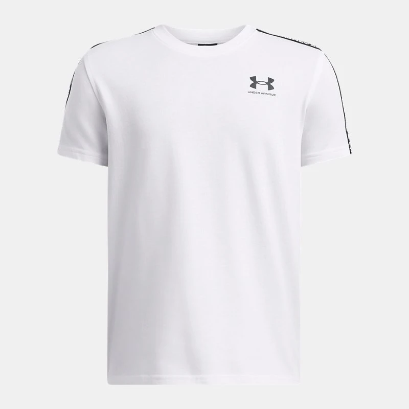 Sportstyle Taped Boys Short Sleeve White / Black YLG (59 in)