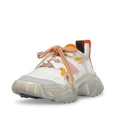 Sprint White Multi Low Top Lace Up Chunky Sole Fashion Sneakers, White Multi, 9 UK Sprint White Multi Low Top Lace Up Chunky Sole Fashion Sneakers, White Multi, 9 UK