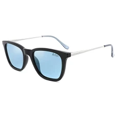 Square Polarized Sunglasses for Men - UV Protected Plastic Frame Sunnies