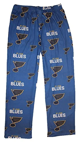 St. Louis Blues Men's Scatter Pattern Pajama Lounge Multi Color Pants