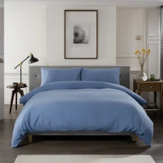 St Quentin 100% Cotton Reversible Duvet Bedding Set Denim Single - Blue St Quentin 100% Cotton Reversible Duvet Bedding Set Denim Single - Blue