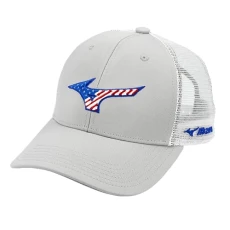 Standard RUNBIRD Patriot Trucker HAT, Grey-White Standard RUNBIRD Patriot Trucker HAT, Grey-White