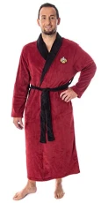 Star Trek The Next Generation Picard Costume Adult Fleece Plush Robe Bathrobe -OSFM