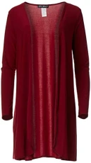Star Vixen Women's Long Sleeve Cardigan Sweater, Burgundy, Petite Medium