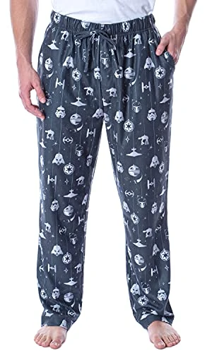 Star Wars Men's Galactic Empire Character Ornaments Lounge Pajama Pants, Grey, 4XL