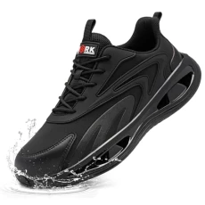 Steel Toe Cap Trainers Mens Safety Trainers Waterproof Safety Shoes Comfortable Lightweight Fashion Cushioning Breathable Work Shoes(Black Microfiber,7UK) Steel Toe Cap Trainers Mens Safety Trainers Waterproof Safety Shoes Comfortable Lightweight Fashion Cushioning Breathable Work Shoes(Black Microfiber,7UK)