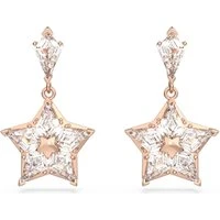 Stella Rose Gold Star Drop Earrings