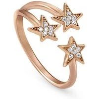 Stella Rose Gold Triple Star Ring - Ring Size 56