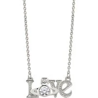 Sterling Silver Crystal Erica Love Necklace - 44cm