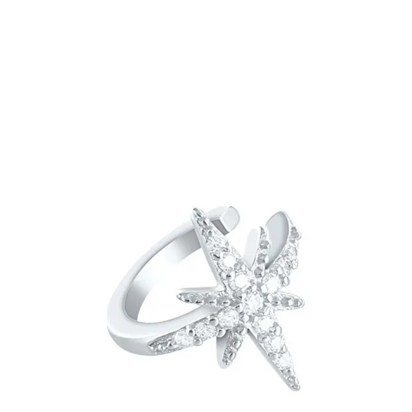 Sterling Silver Plated Earrings with Swarovski Crystals - Gold