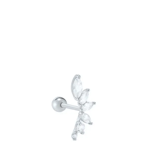 Sterling Silver Plated Earrings with Swarovski Crystals - Gold