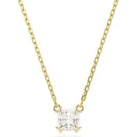 Stilla Gold Tone Square Cut Crystal Necklace