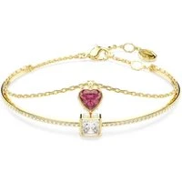 Stilla Red Heart Gold-Tone Plated Bangle