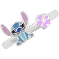 Stitch and Flower Ring - Silver