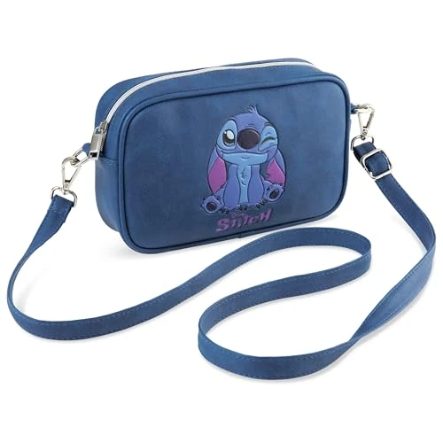 Stitch Girls Handbag, Shoulder Bag with Adjustable Strap - Stitch Gifts (Blue)