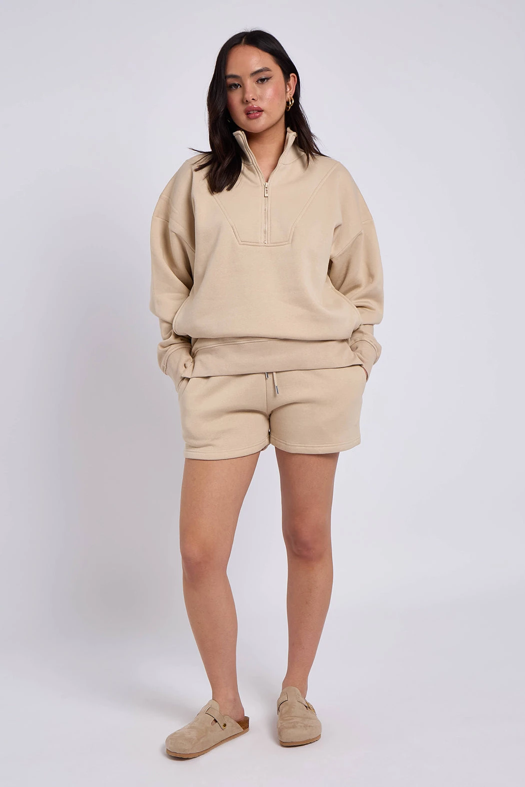 Stone Half Zip Short Set / /