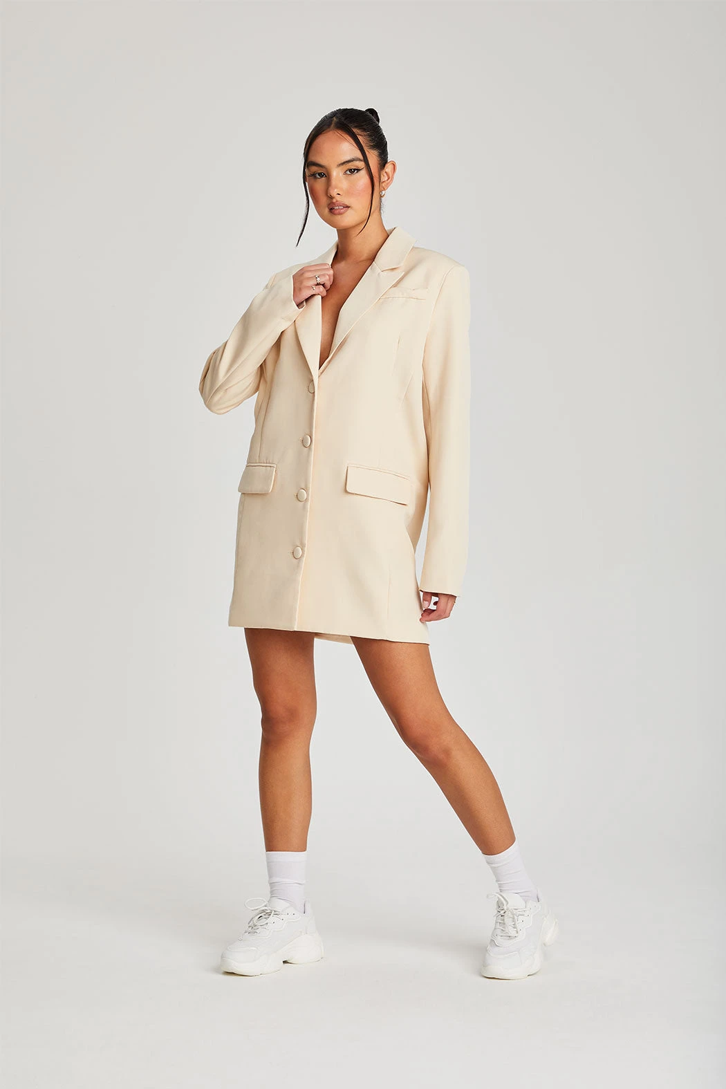 Stone Oversized Blazer Dress /