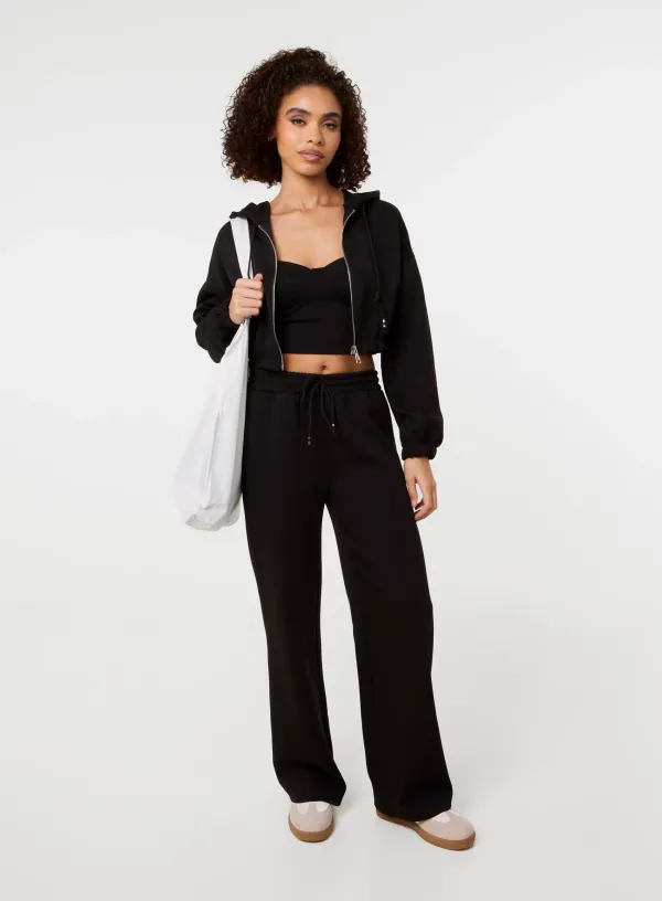 Straight Leg Joggers - / - BLACK