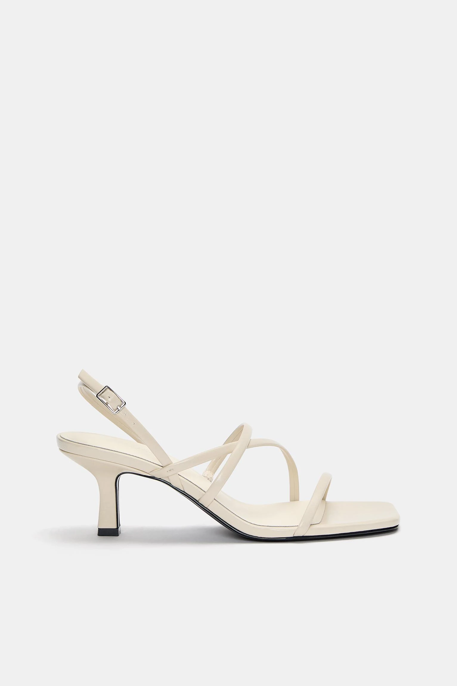 Strappy Heeled Sandals - Ecru