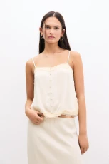 Strappy Lace Camisole Top - Ecru