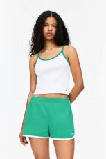 Strappy Top With Contrast Piping - Off white