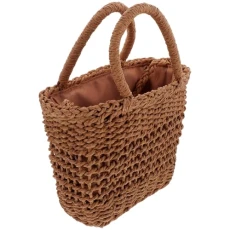 Straw Bag for Women, Boho Handwoven Rattan Tote Bag with Strap, Crossbody Handbag Clutch, Shoulder Bag for Daily Traveling