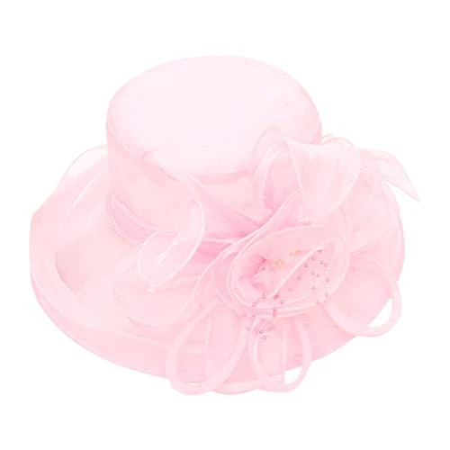 Straw Hat Women Daily Party Women Hat Wedding Fascinator Bridal Tea Baseball Cap Red Black Checked Men, pink, One Size