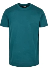 Stretch T hirt with Round Neckline, Basic Tee with Figure-Hugging Cut, Short leeve Elastic Men's T hirt, Regular Fit, 100% Jersey Cotton, Colour: Teal, Size: L
