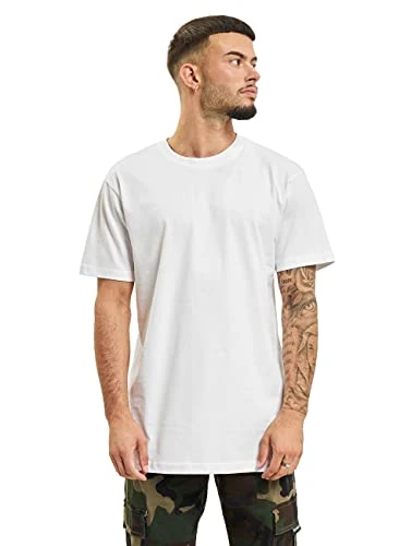 Stretch T-Shirt with Round Neckline, Basic Tee with Figure-Hugging Cut, Short-Sleeve Elastic Men's T