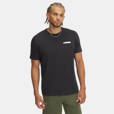 Strip Logo Mens Short Sleeve Black / White Strip Logo Mens Short Sleeve Black / White