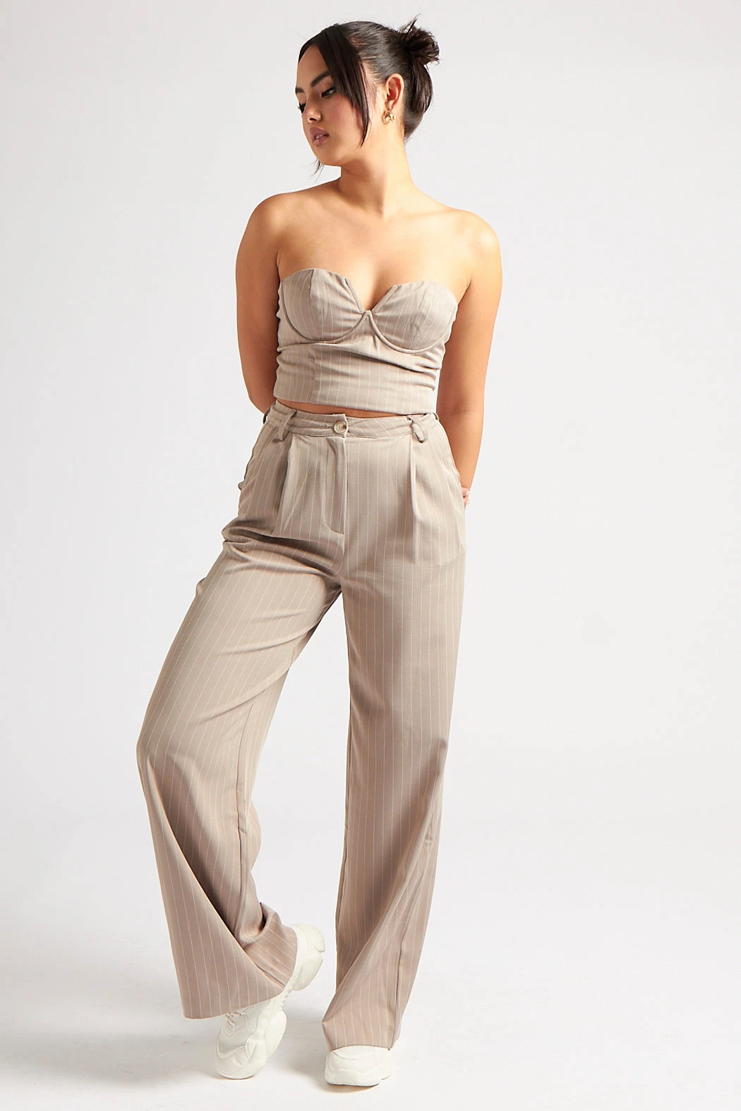Stripe Tailored Corset Top /