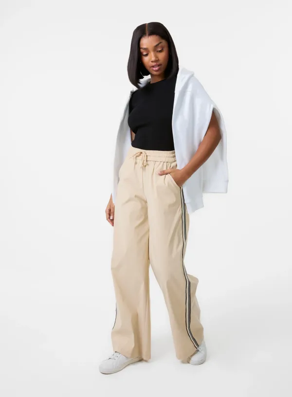 Stripe Tracksuit Bottoms - - STONE