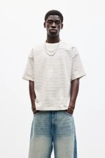 Striped Boxy Fit T hirt and