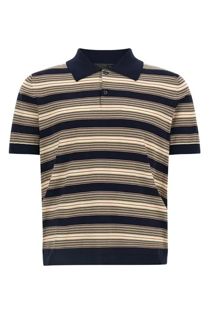 Striped cotton polo shirt - Multicolor