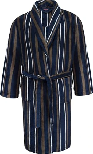 Striped Dressing Gown Robe Belt 2 Pockets 2XL - 8XL Big Plus Men PJ149 (UK, Alpha, 6XL, Plus, Tall)