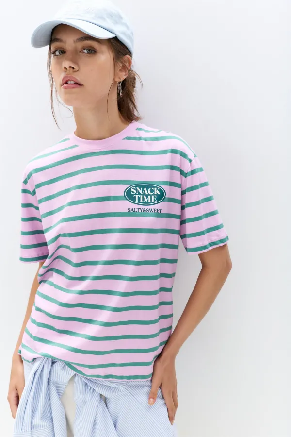 Striped Graphic T-Shirt