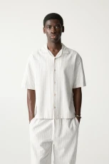 Striped Linen Blend Shirt