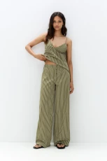 Striped Pyjama Bottoms - Green