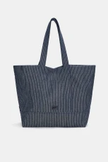 Striped Stwd Shopper Bag - Blue