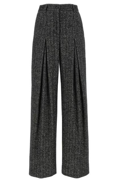 Striped wool pants - White/Black
