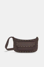Studded Belt Bag - Brown