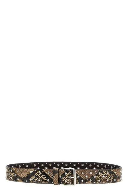 Studded belt - Beige