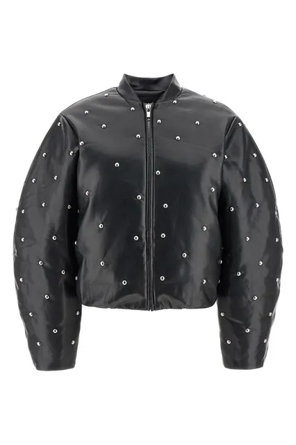 Studded Padded bomber jacket - Black